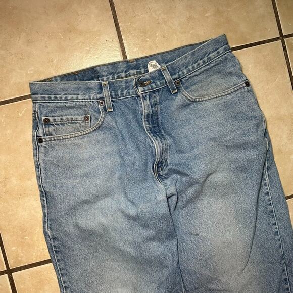 Vintage 2000's Levi's 468 Jeans Relaxed Straight Leg Blue Jeans Mens Size 34x30 - Picture 2 of 13